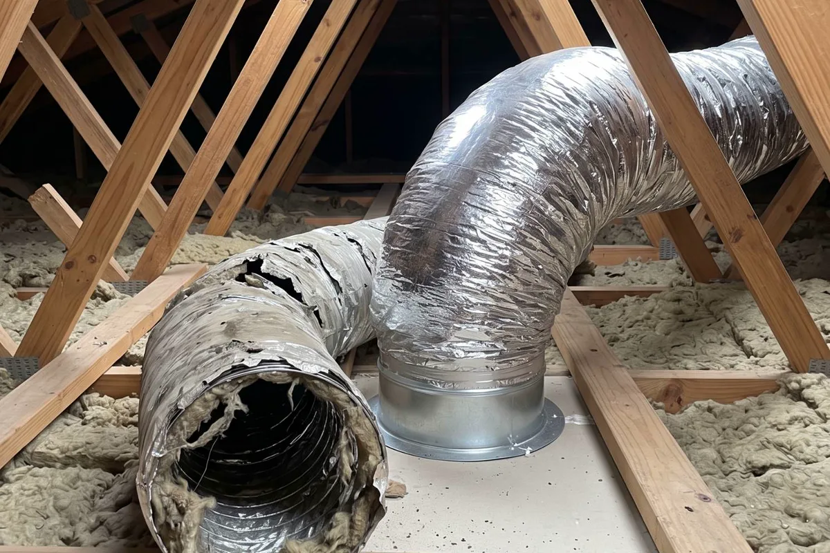 New ductwork being installed